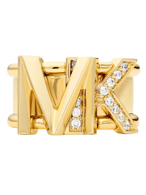 gold michael kors logo charm ebay|Michael Kors rings for women.